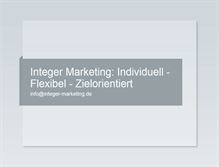 Tablet Screenshot of integer-marketing.com